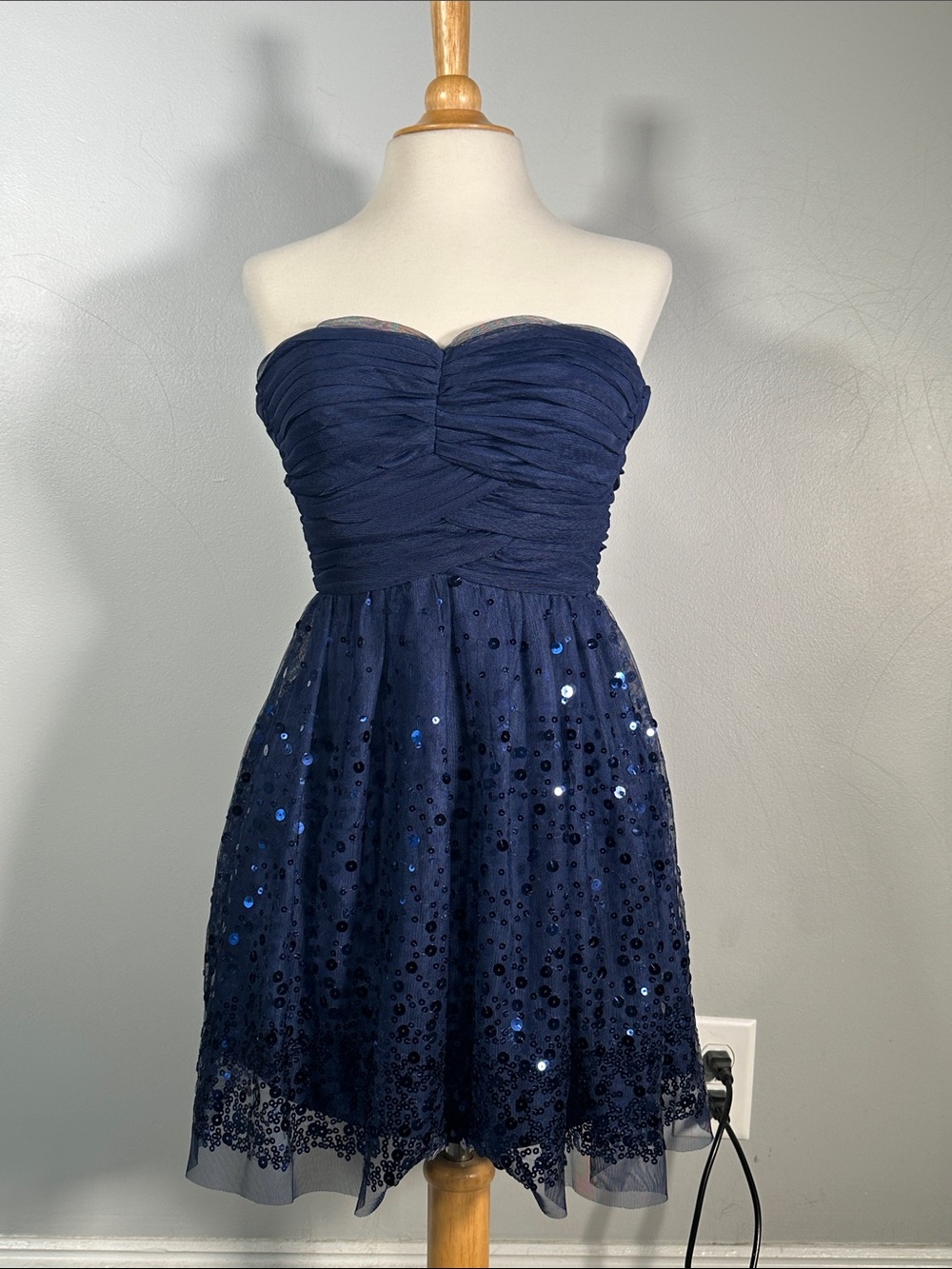 Navy Blue Party Dress - Picture 1 of 8